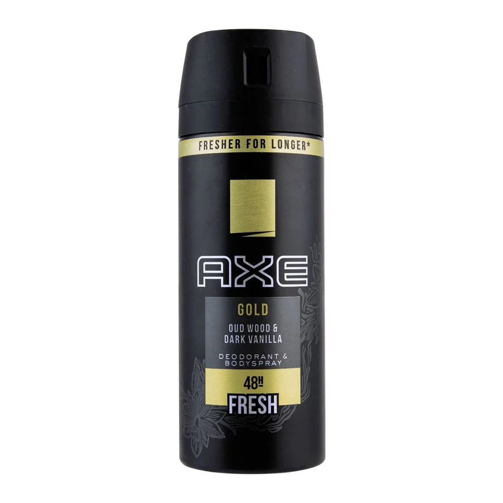 Axe Gold 48H Oud Wood &Amp;Amp; Dark Vanilla Deodorant Spray For Men, 150Ml