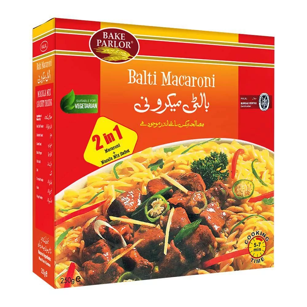 Bake Parlor Balti Macaroni 250Gm Box