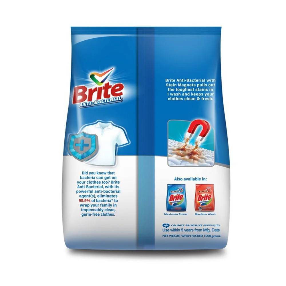 Brite Anti-Bacterial Detergent Powder 1Kg