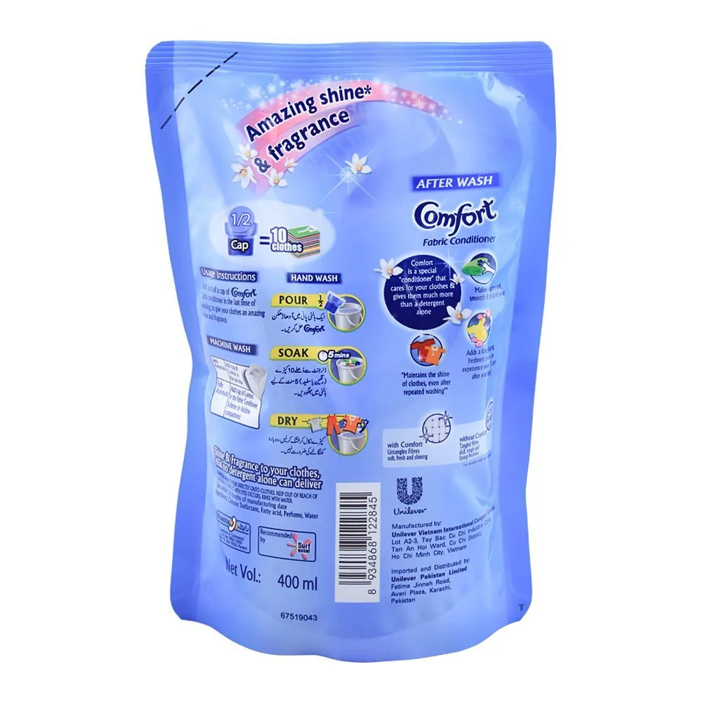 Comfort Morning Fresh Fabric Conditioner Pouch 400Ml