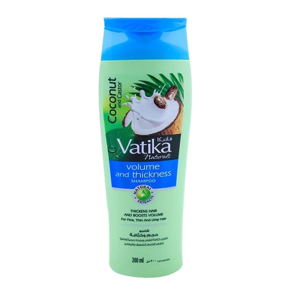 Dabur Vatika Volume And Thickness Shampoo, Coconut And Castor 200Ml