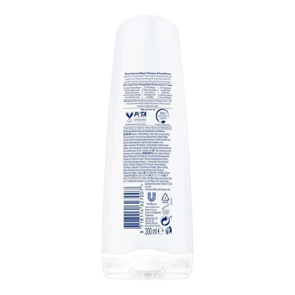 Dove Damage Solutions Intensive Repair Conditioner, For Damaged Hair, 200Ml