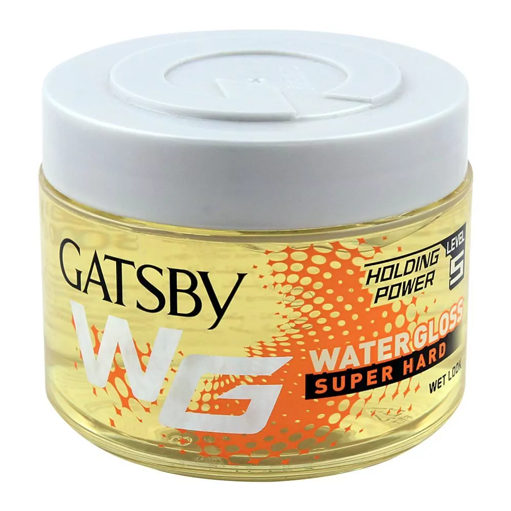 Gatsby Wg Water Gloss Super Hard Holding Power 5 Hair Gel, Wet Look, 300Gm