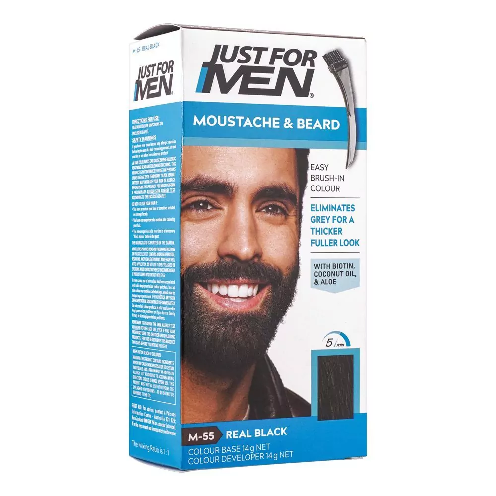 Just For Men Moustache &Amp;Amp; Beard Colour M-55 Real Black