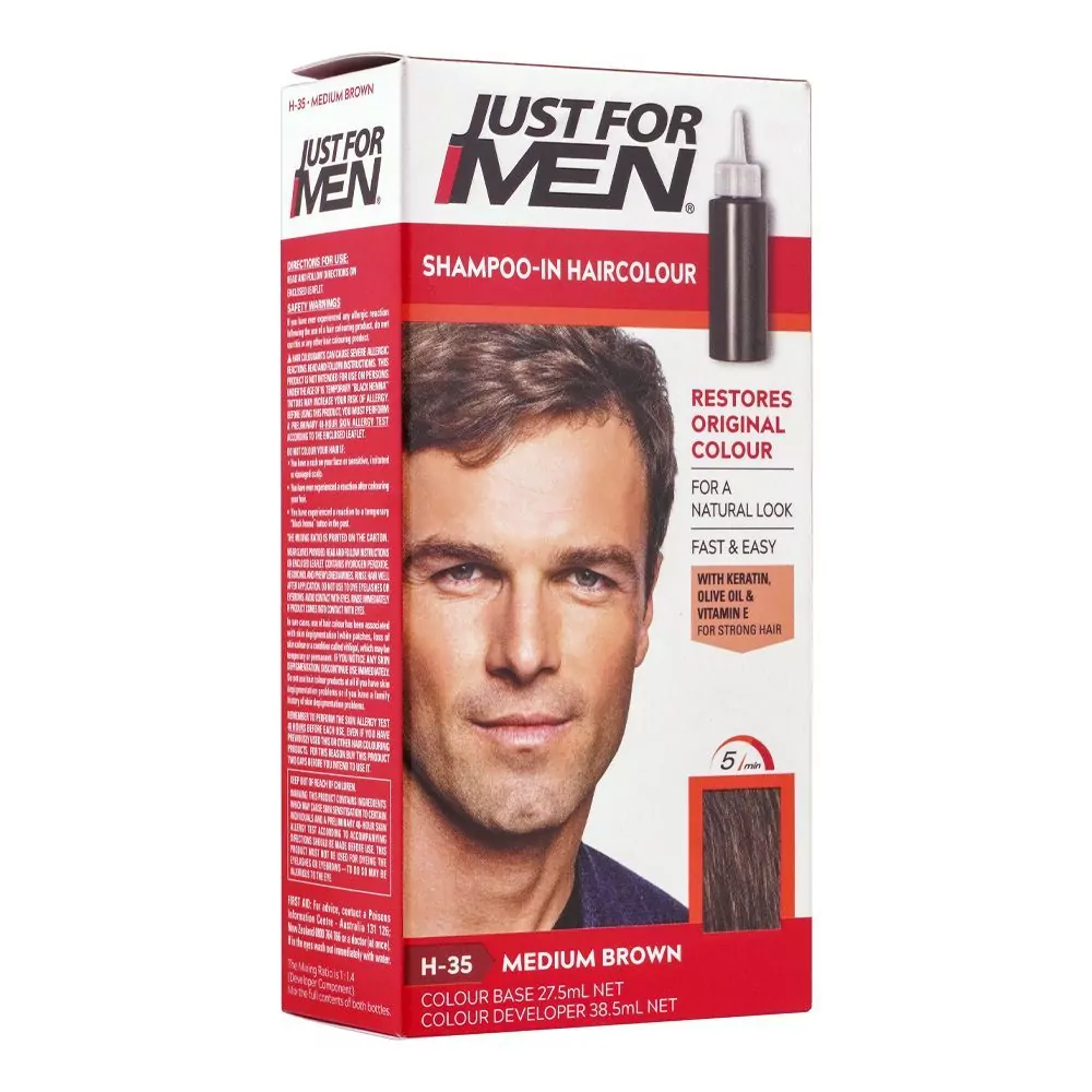 Just For Men Shampoo Hair Colour H-35 Medium Brown