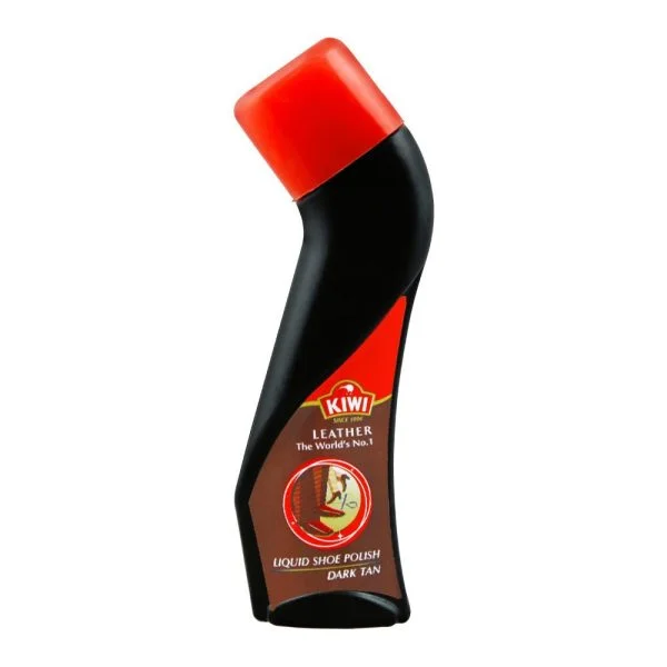 Kiwi Liquid Shoe Polish, Dark Tan, 75ml