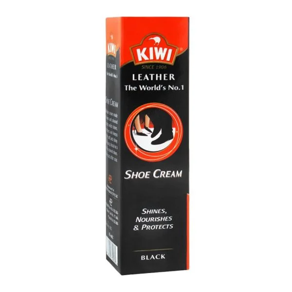 Kiwi Shoe Cream Tube, Black, 45ml