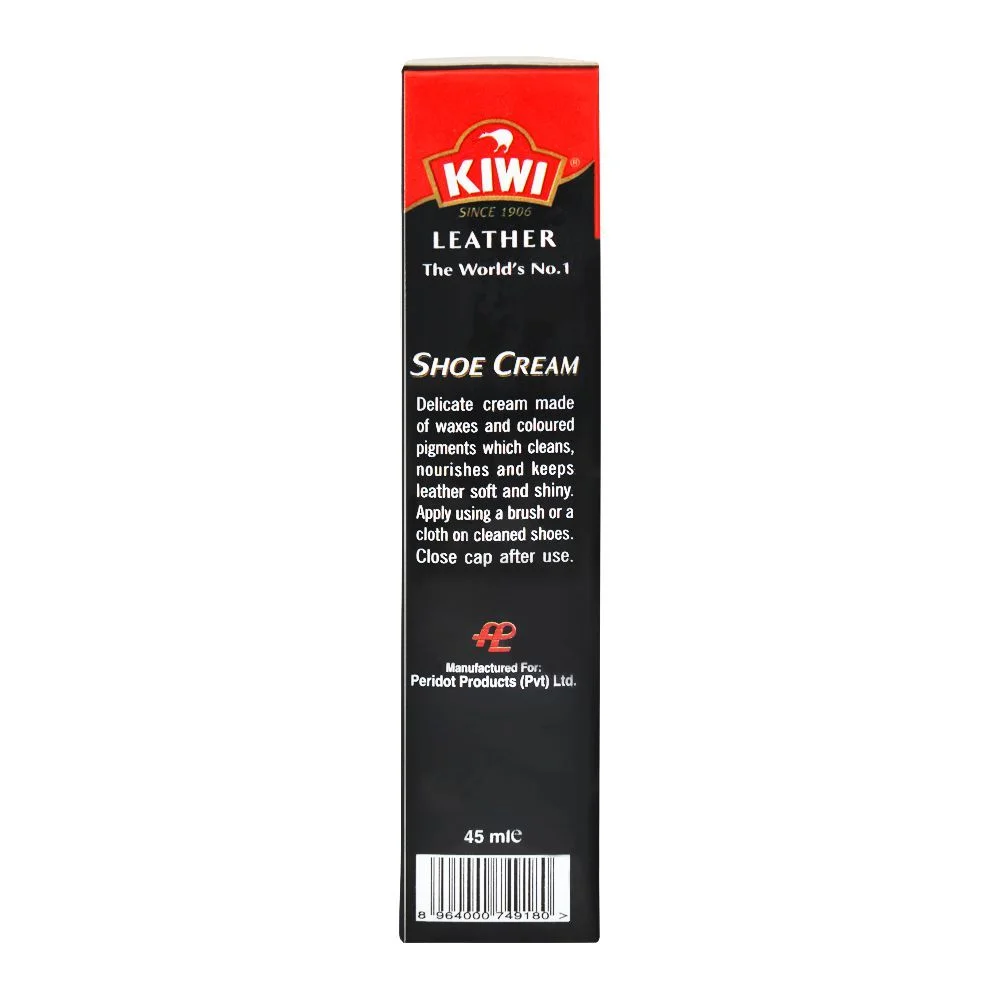 Kiwi Shoe Cream Tube, Black, 45Ml