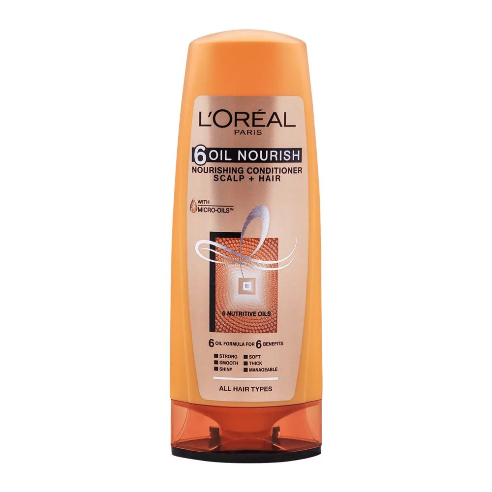 L’oreal Paris 6 Oil Nourish Scalp + Hair Nourishing Conditioner, For All Hair Types, 175Ml