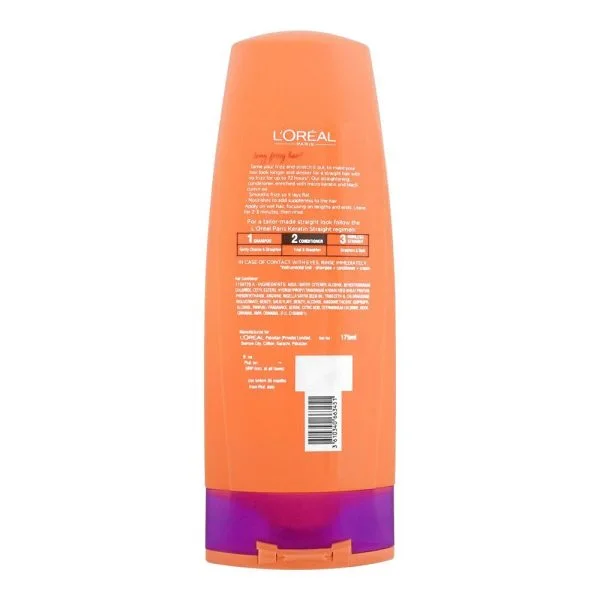 L'Oreal Paris Elvive Dream Long Straight 72H Straightening Keratin Conditioner, 175ml