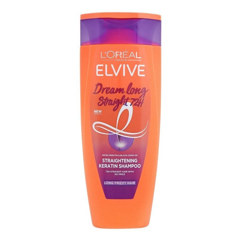 L'Oreal Paris Elvive Dream Long Straight 72Hrs Straightening Keratin Shampoo, Long Frizzy Hair, 175Ml