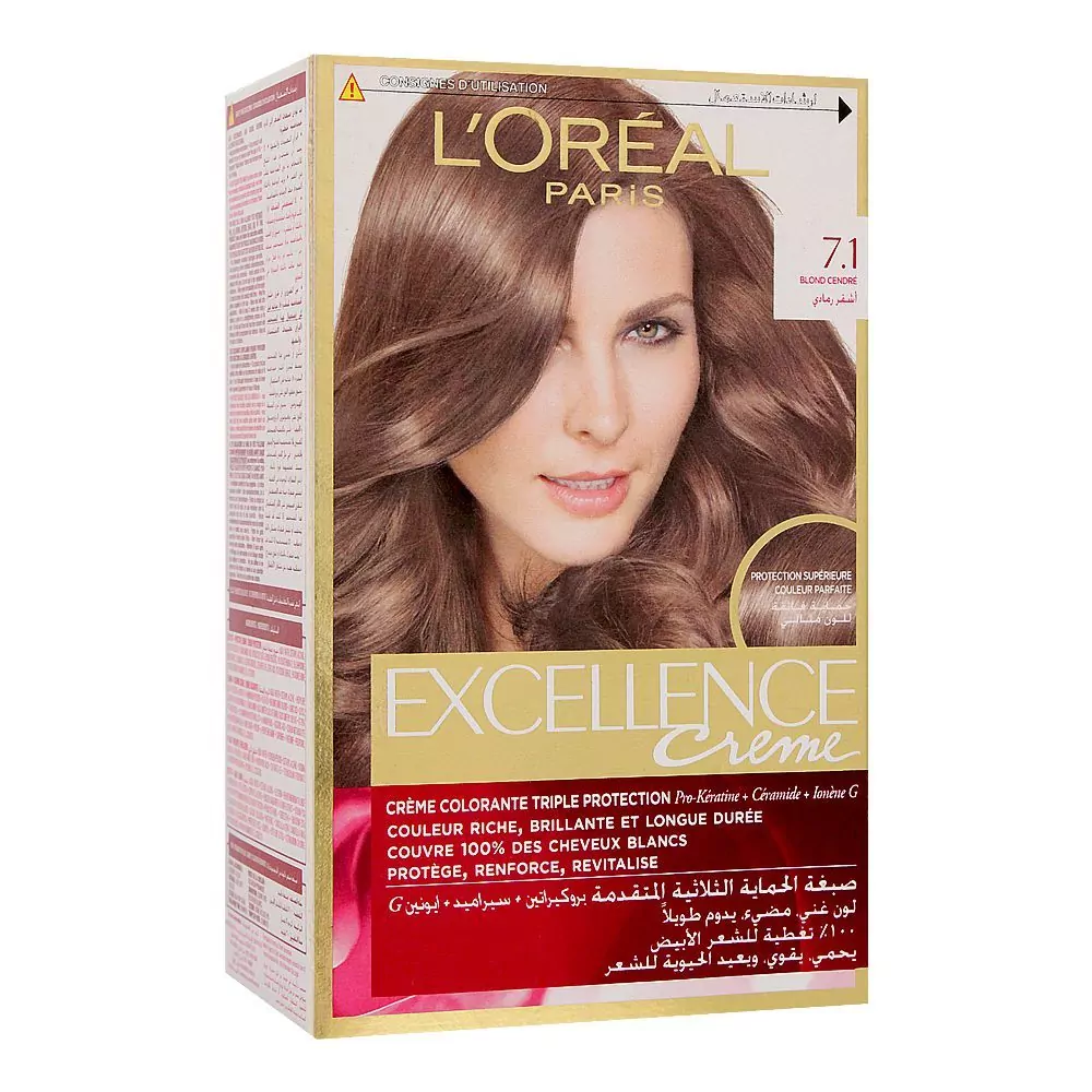 L'Oreal Paris Excellence Creme Hair Colour, Ash Blond 7.1