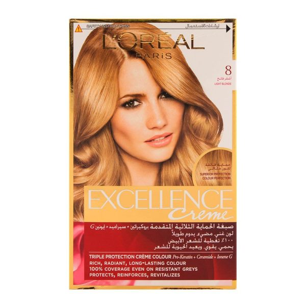 L'Oreal Paris Excellence Hair Color Light Blond 8