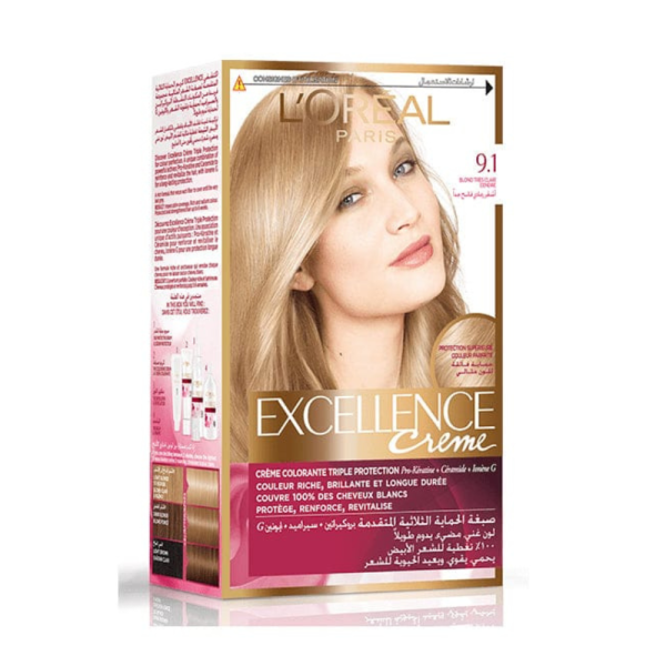 L’Oreal Paris Excellence Hair Color, Very Light Ash Blonde 9.1