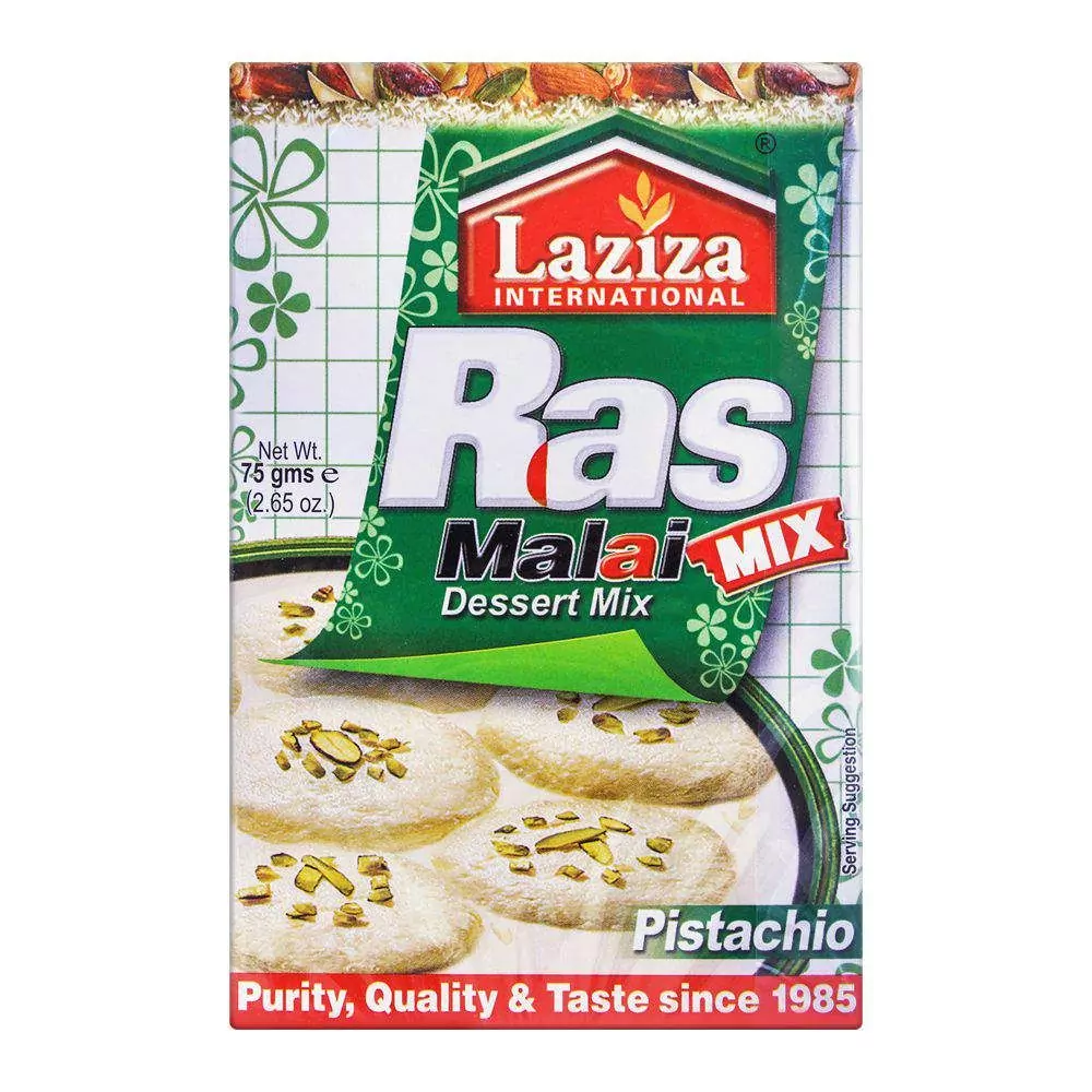 Laziza Rasmalai Dessert Mix, Pistachio, 75G