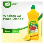 Lemon Max Dishwasher Liquid, With Lemon Juice, 750ml