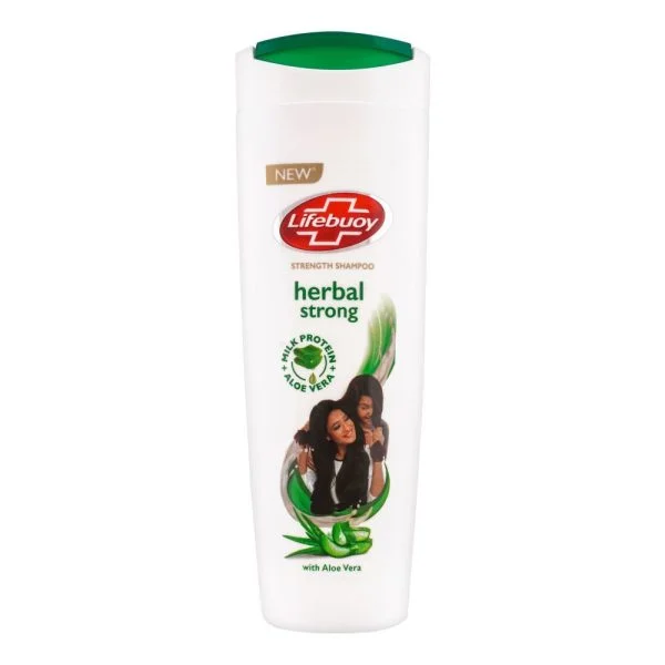 Lifebuoy Herbal Shampoo Strong Milk Protein + Aloe Vera Strength Shampoo, 370ml