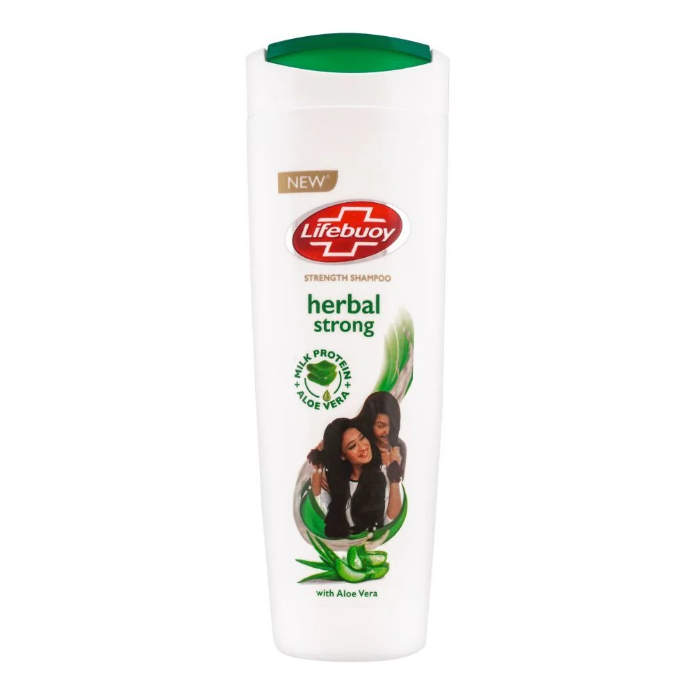 Lifebuoy Herbal Shampoo Strong Milk Protein + Aloe Vera Strength Shampoo, 370Ml