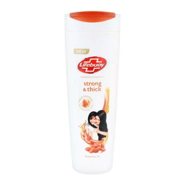 Lifebuoy Strong & Thick Milk Protein + Almond Oil Strength Shampoo, 375ml