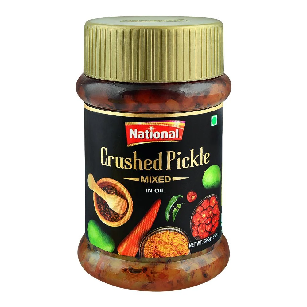 National Crushed Pickle In Oil, Mixed 390G