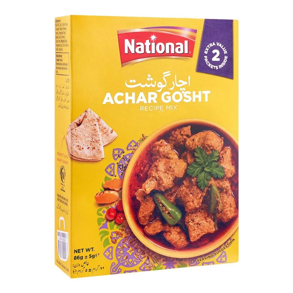 National Foods Achar Gosht Recipe Mix 3.02 Oz (86G)| Mixed Spice Powder