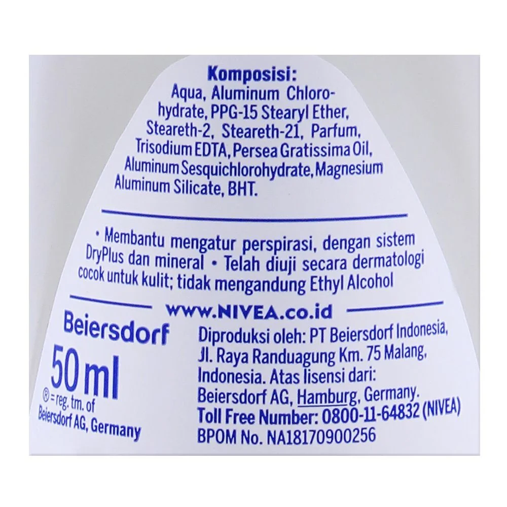 Nivea Dry Comfort Roll On Deodorant, 50Ml