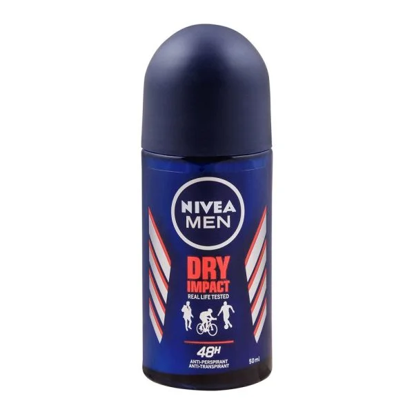 Nivea Men 48H Dry Impact Anti-Perspirant Roll On Deodorant, 50ml