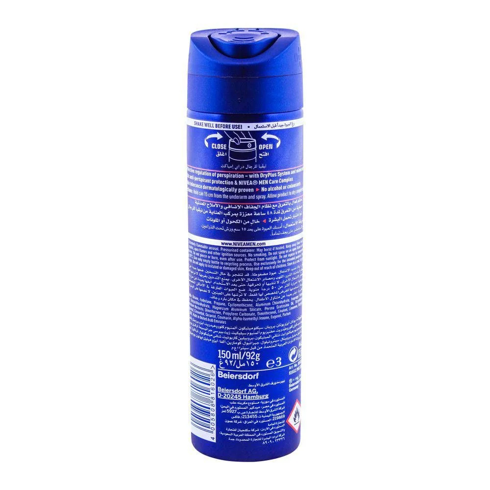 Nivea Men 48H Dry Impact Plus Deodorant Spray 150Ml