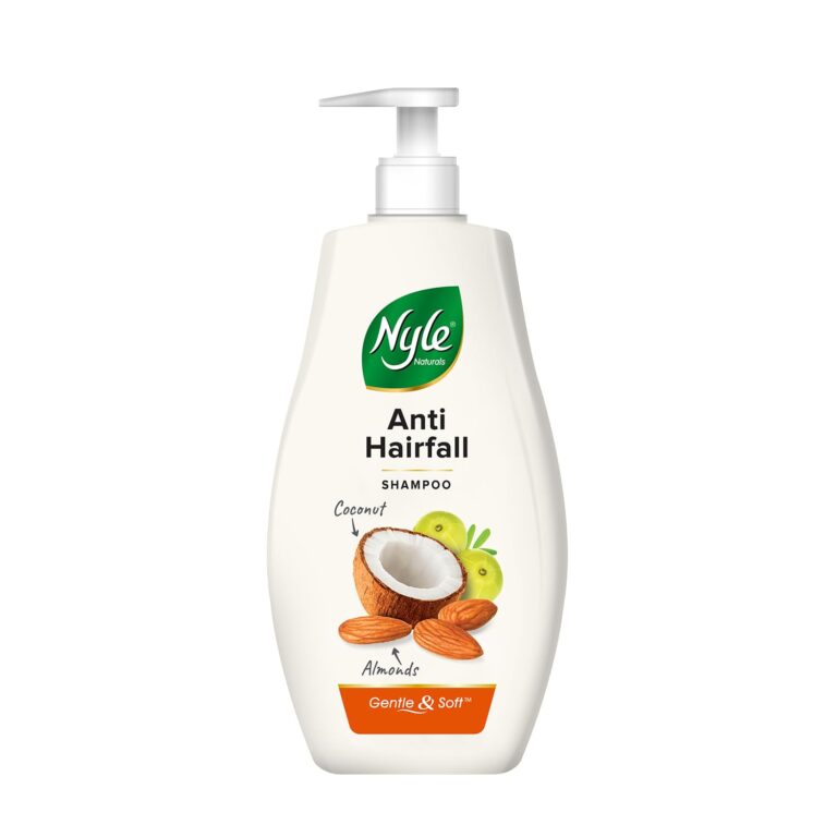 Nyle Naturals Anti Hairfall Shampoo For Hairfall Control With Coconut Milk Badam And Amla 400Ml