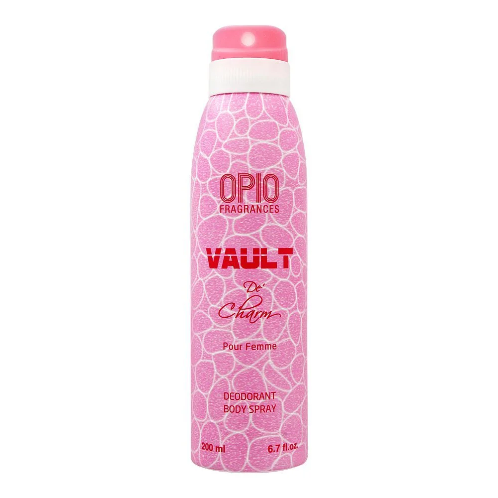 Opio Vault De Charm Deodorant Body Spray, For Men, 200Ml