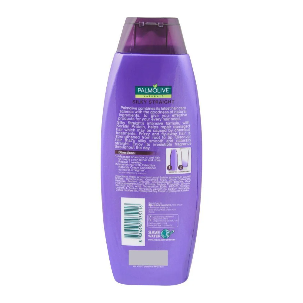 Palmolive Natural Silky Straight Shampoo 375Ml A