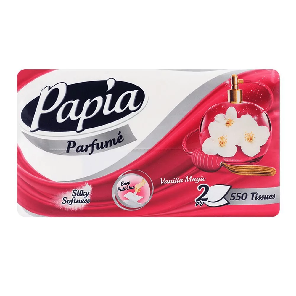 Papia Silky Softness Non-Perfumed Tissues 2 Ply 550-Pack