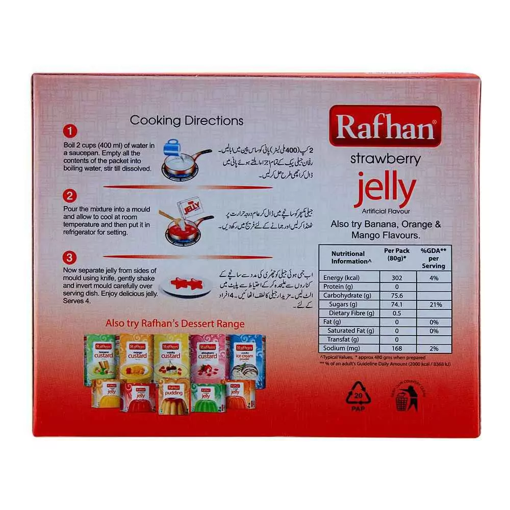 Rafhan Strawberry Jelly 80Gms A