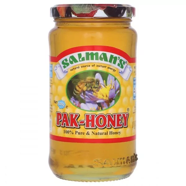 Salman's Pak Honey 500gm Glass Bottle