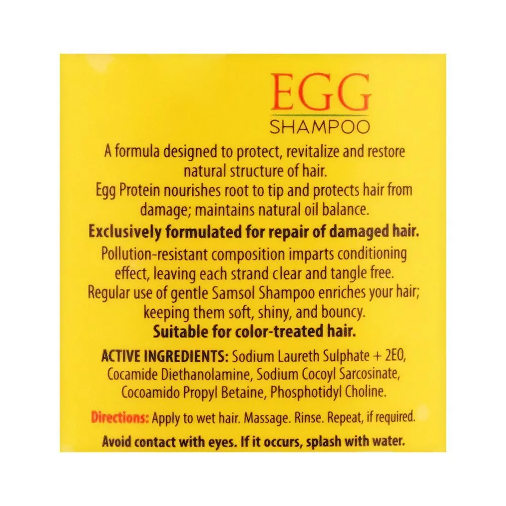 Samsol Egg Daily Use Shampoo, For Normal To Dry Hair, 200Ml