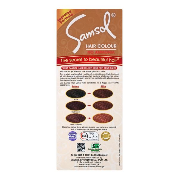 Samsol No Ammonia Hair Colour 44 Natural Black