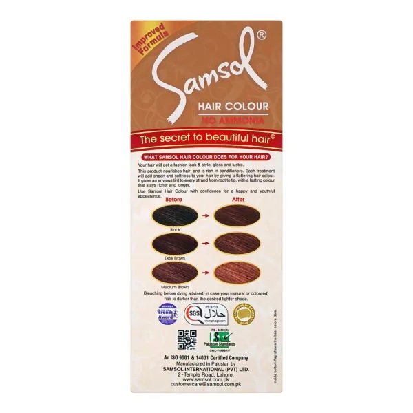 Samsol No Ammonia Hair Colour 44 Natural Black