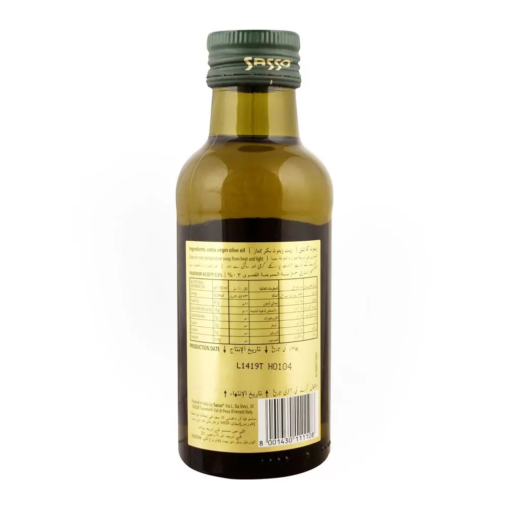 Sasso Extra Virgin Olive Oil Bottle 250Ml (Imported)