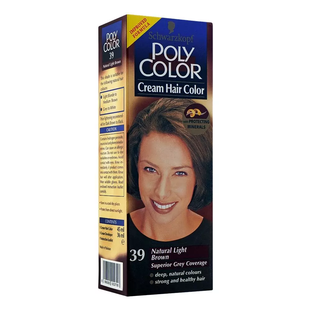 Schwarzkopf Poly Color Cream Hair Color 39 Natural Light Brown