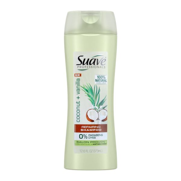 Suave Coconut + Vanilla Repairing Shampoo, 12.6 FL Oz (373ml)