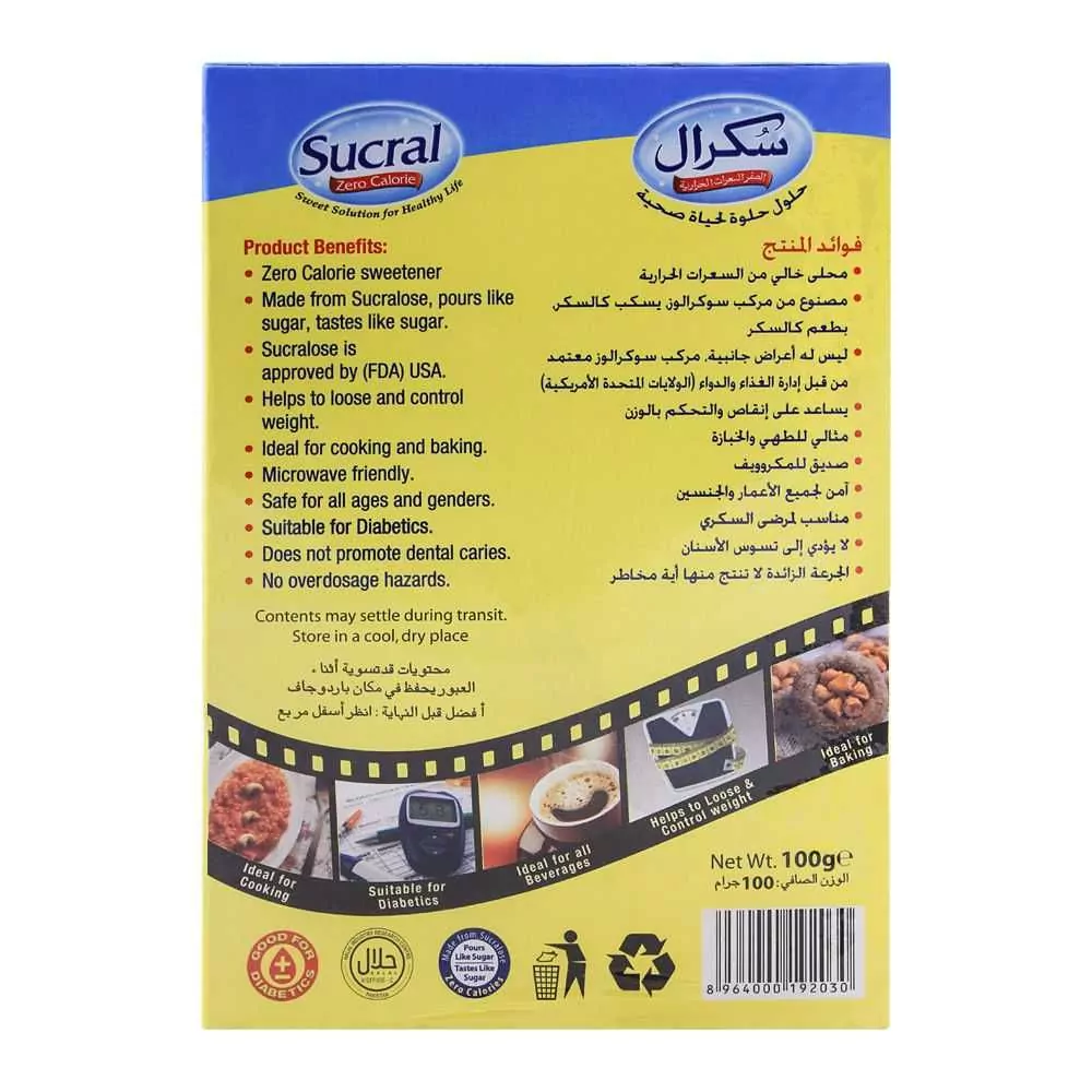 Sucral Zero Calorie Sweetener 100G Granules 2