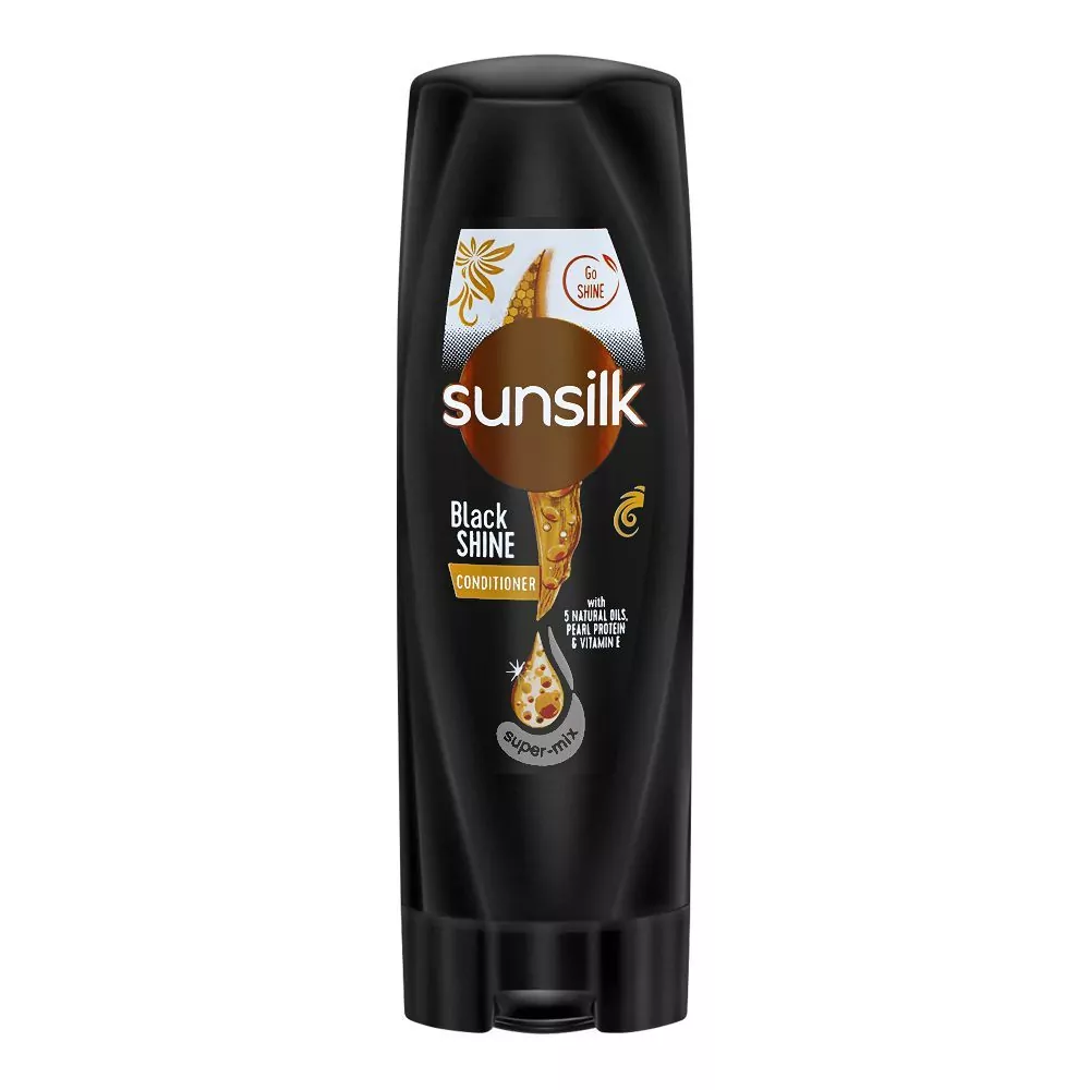 Sunsilk Black Shine 5 Naturals Oils, Pearl Protein &Amp;Amp; Vitamin E Conditioner, 180Ml