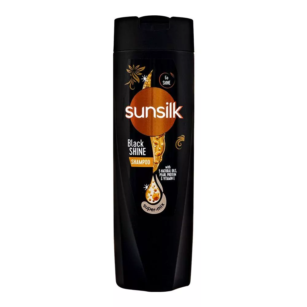 Sunsilk Co-Creations Stunning Black Shine Shampoo, 185Ml