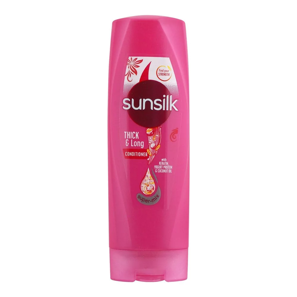 Sunsilk Thick Long Keratin Yogurt Protein Coconut Oil Conditioner Super Mix 180Ml