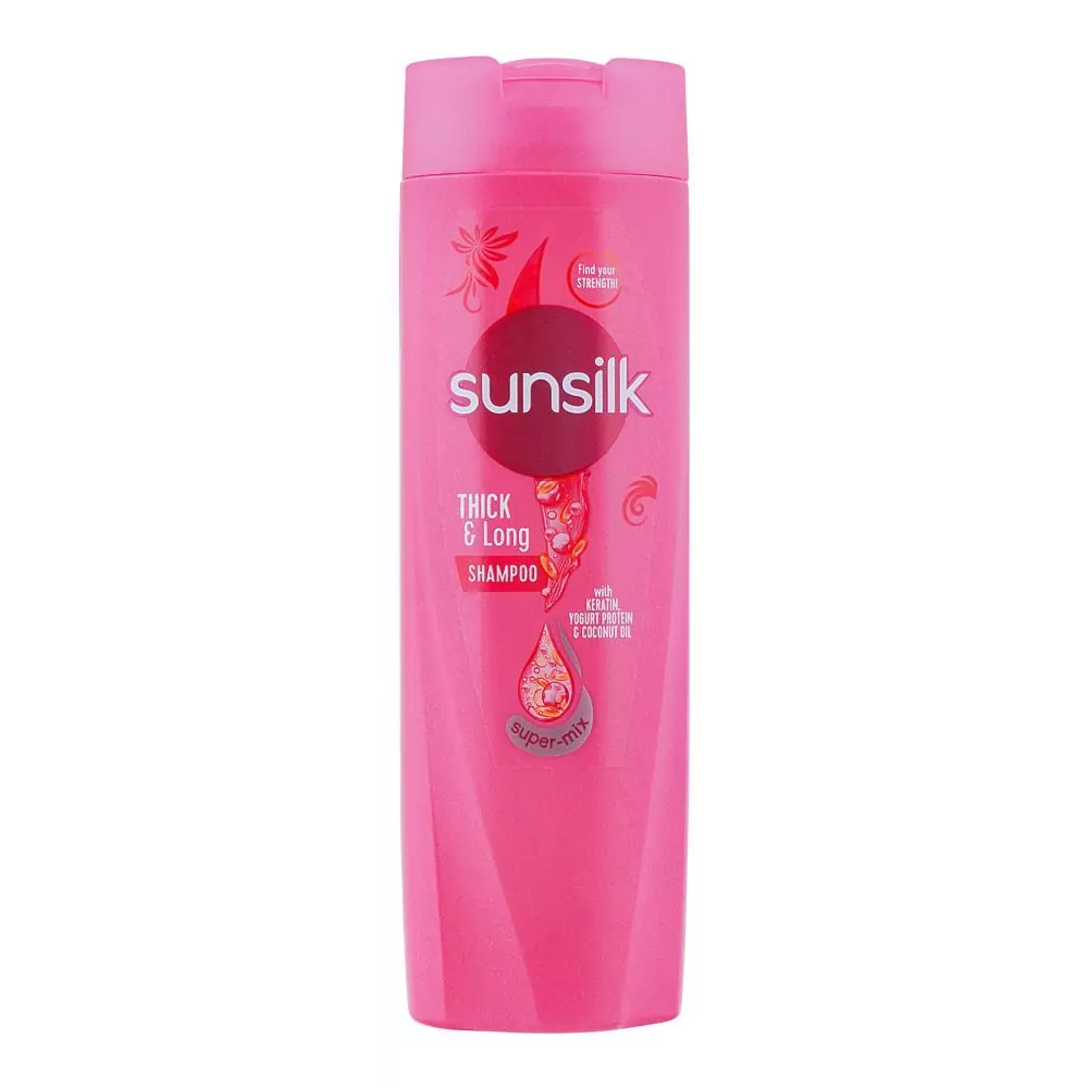 Sunsilk Thick &Amp;Amp; Long Keratin Yogurt Protein &Amp;Amp; Coconut Oil Shampoo, 185Ml