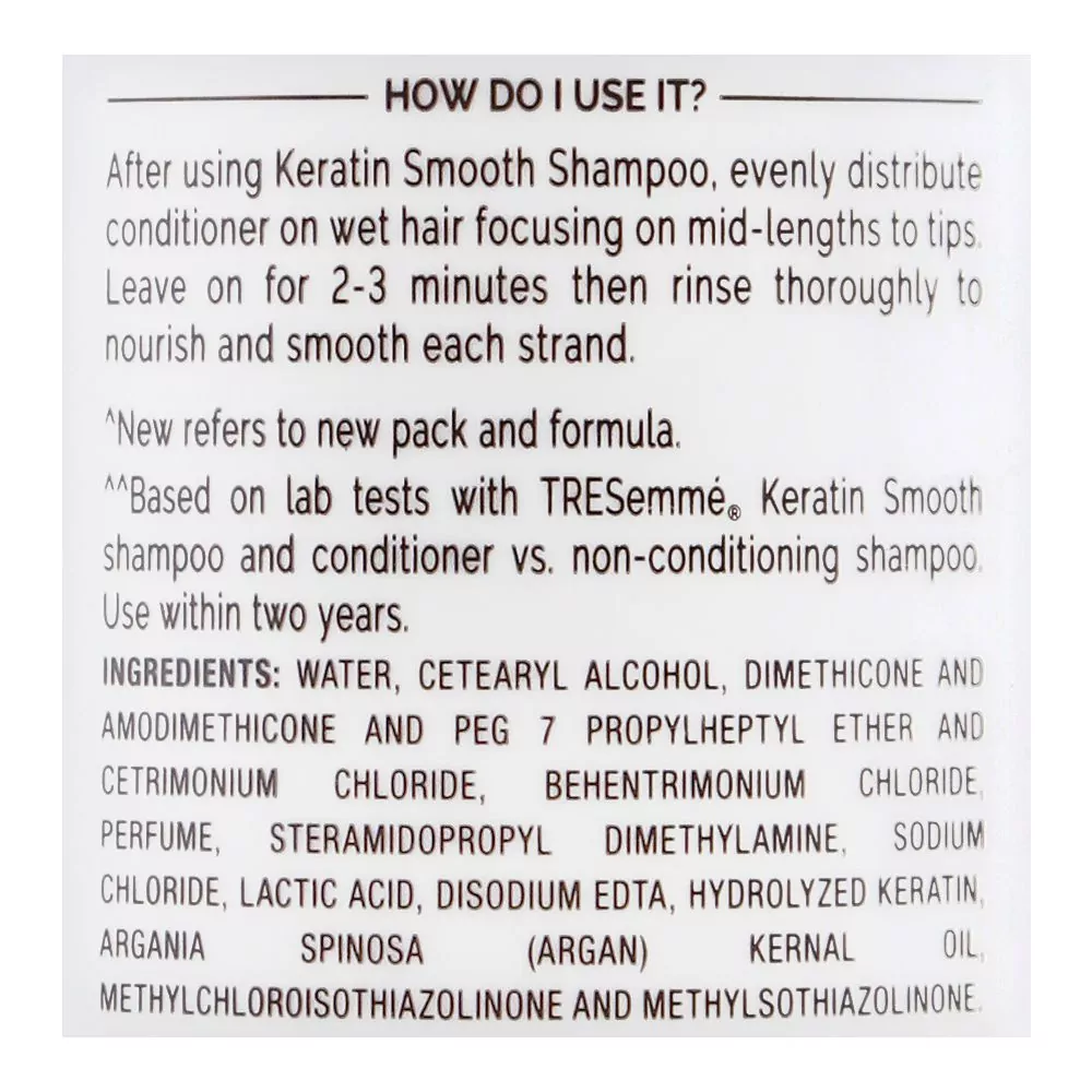 Tresemme Keratin Smooth Pro Collection Conditioner, With Keratin &Amp; Argan Oil, 160Ml