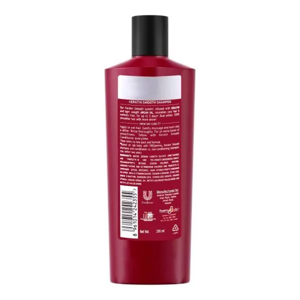 Tresemme Keratin Smooth With Keratin And Argan Oil, Pro Collection Shampoo, 370ml