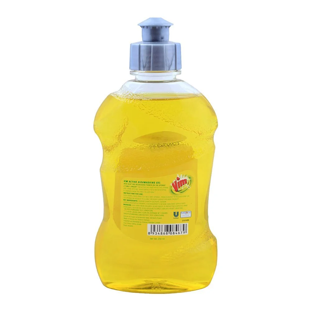 Vim Lemon Dishwash Active Gel 250Ml A