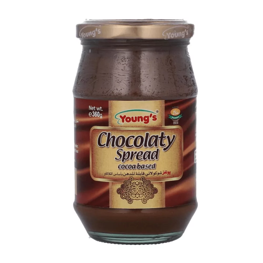 Young’s Chocolate Spread Cocoa Based Bottle 360Gms