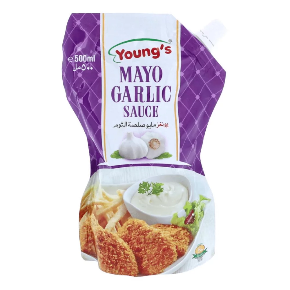 Young’s Mayo Garlic Sauce Pouch -500Ml